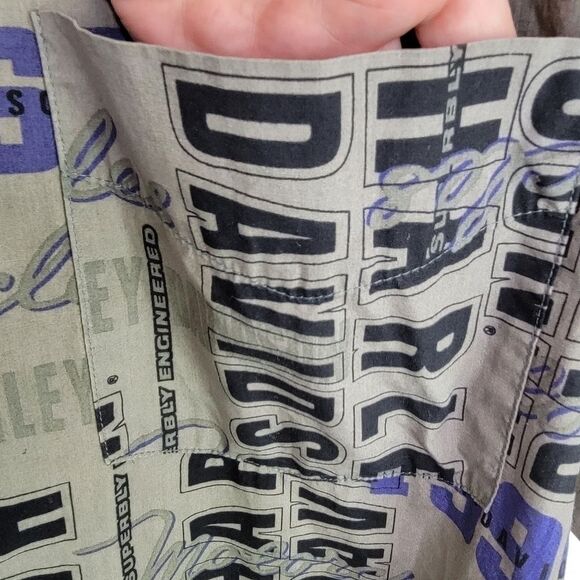 Vintage 90s Harley Davidson button down shirt size xl - Picture 4 of 6